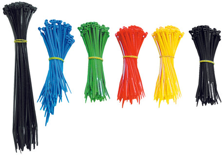 CABLE TIES 850PCS IN CANISTER - Charge Mixed Colours
