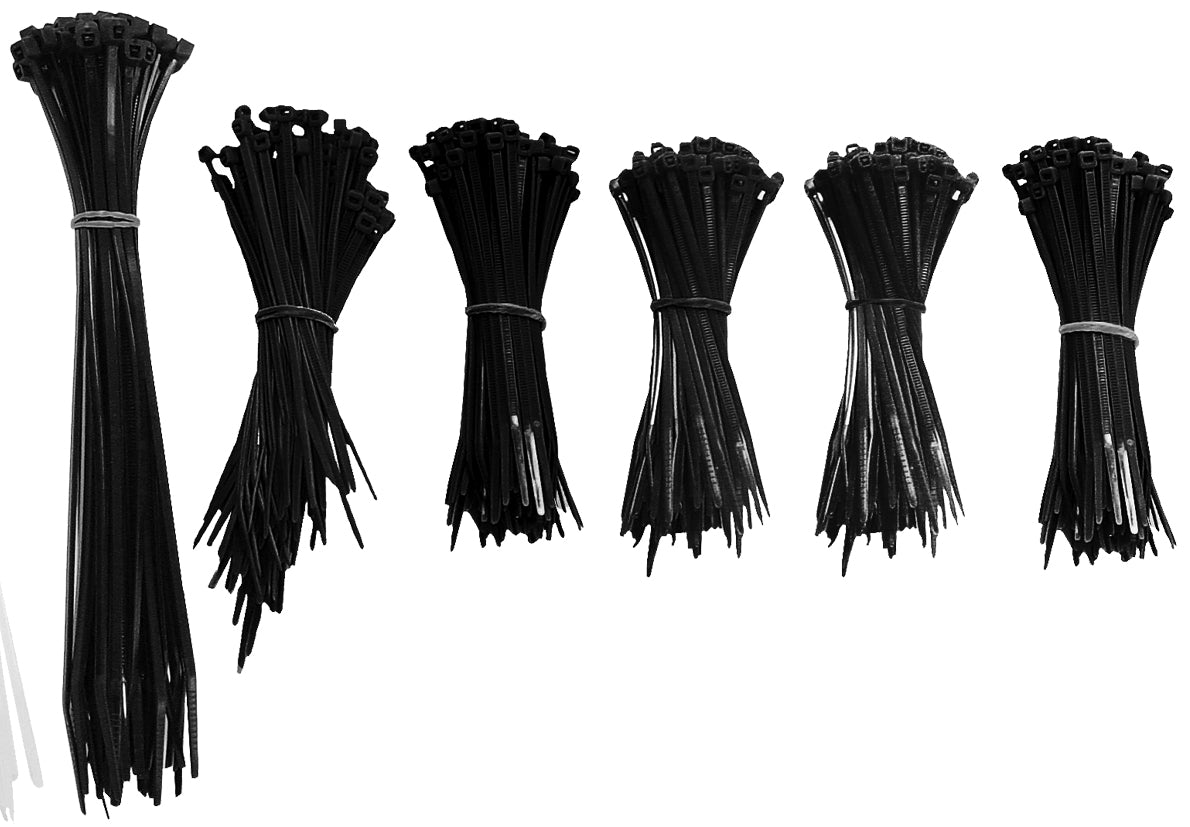 CABLE TIES 850PCS IN CANISTER - Charge Black