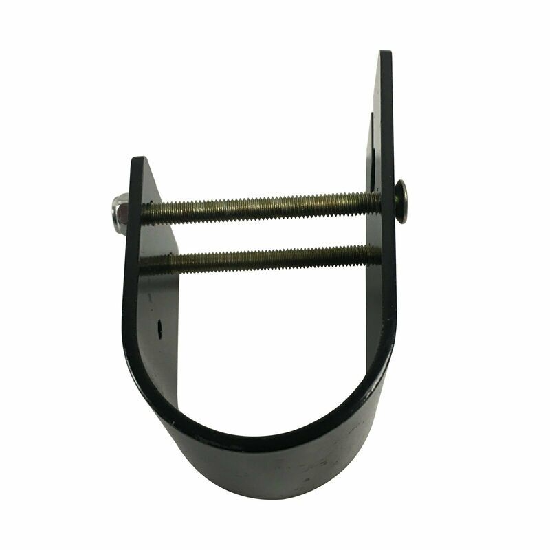 50mm Bullbar Mount Wrap Around Black Slotted Bracket Fit For Antenna UHF CB BRACKET-001 - Machter