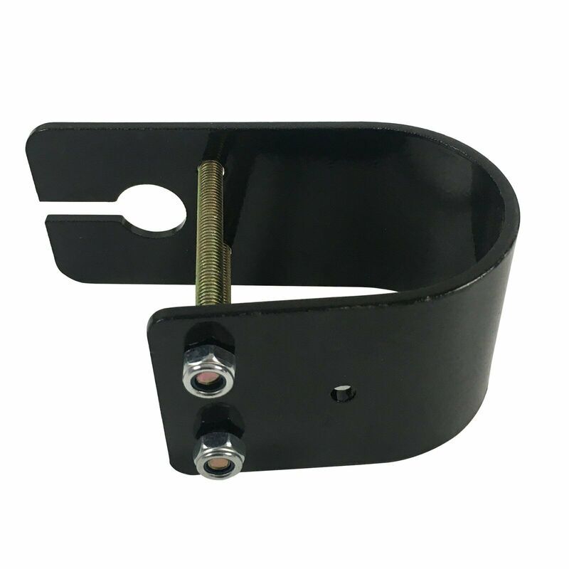 50mm Bullbar Mount Wrap Around Black Slotted Bracket Fit For Antenna UHF CB BRACKET-001 - Machter