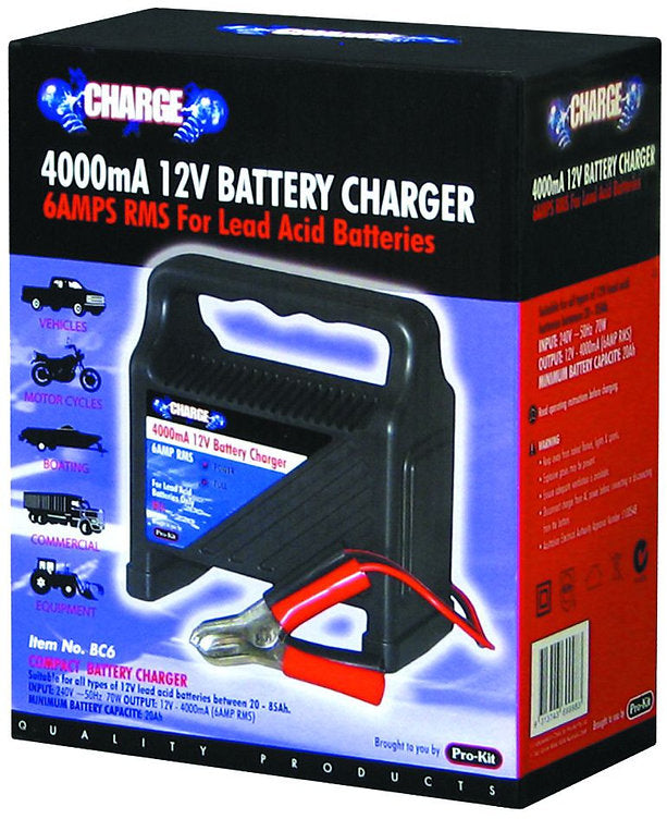 Battery Charger 4000mA (6AMP RMS) - Charge