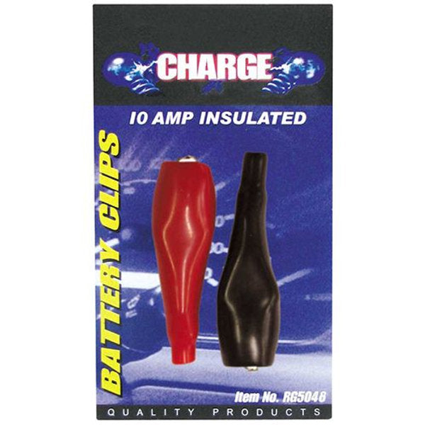 Battery Clip 2 Piece 10AMP Insulated - Charge