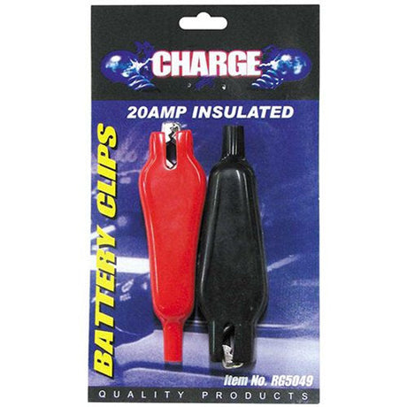Battery Clip 2 Piece 20 AMP Insulated - Charge | Universal Auto Spares