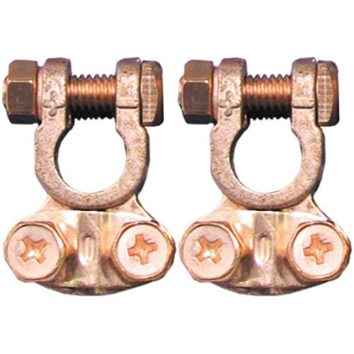 Battery Terminal 2 Piece Brass Saddle Type Small - Charge