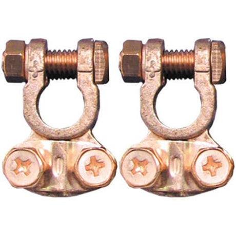 Battery Terminal 2 Piece Brass Saddle Type Small - Charge