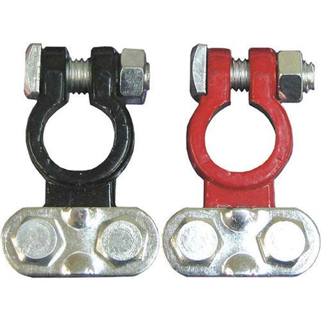 Battery Terminal 2 Piece Red & Black Saddle Type Lead - Charge