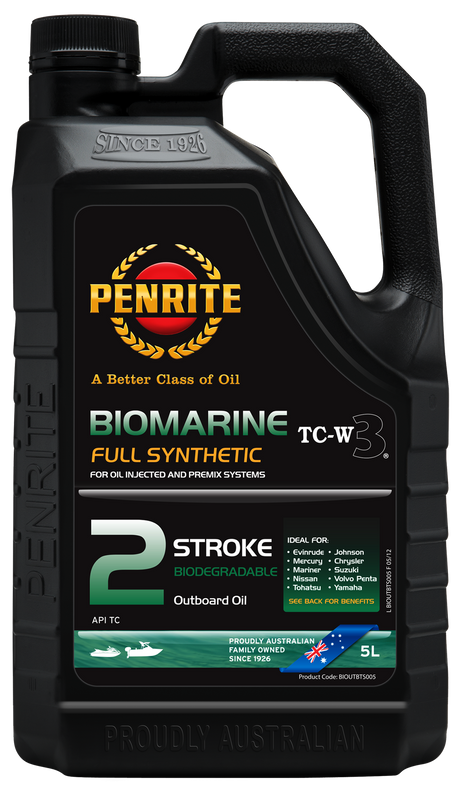 Biomarine Outboard 2 Stroke Oil (Full Syn.) 5L - Penrite 4 X 5 Litre (Carton Only)