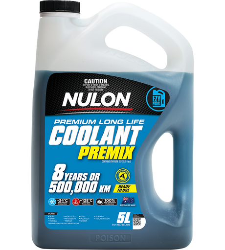 Blue Premium Long Life Coolant Premix - Nulon 5L