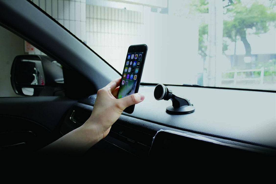 Bracket Mounted with Magnetic Disk Quick Release Phone & Navigator Holder - PKTool