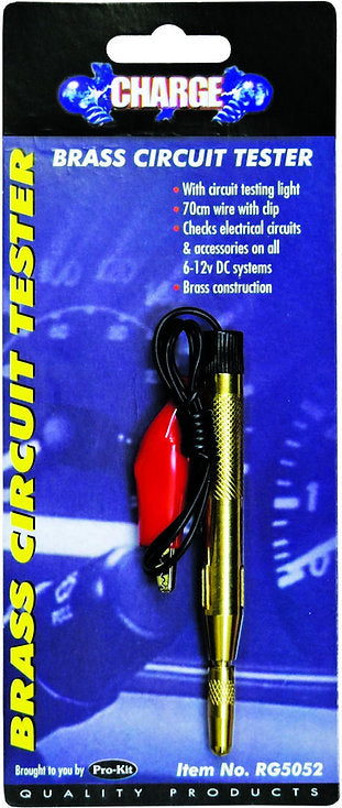 Brass Circuit Tester 6-12V 105mm - Charge