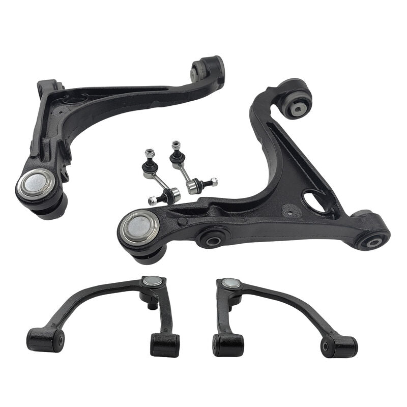 6 Pcs Front Upper Lower Control Arms & Sway Bar Links Fit For Ford Falcon AU2 BA BF XR6 XR8 CAKIT-FD006 - Machter