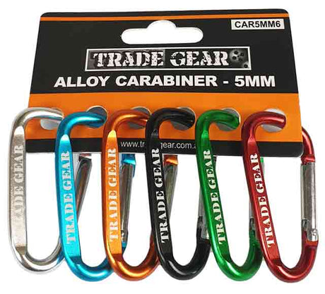 Alloy Carabiner 5.3mm 6 Pieces - Trade Gear | Universal Auto Spares