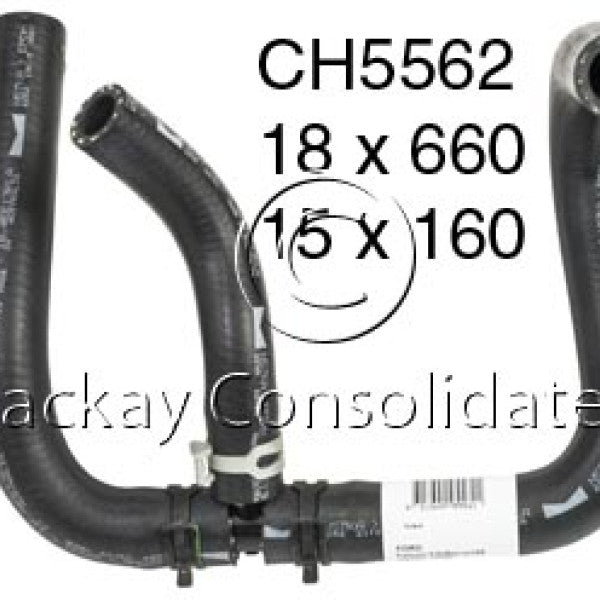 Hose - Heater FORD 4.0L BARRA DOHC 24V CH5562 - MACKAY