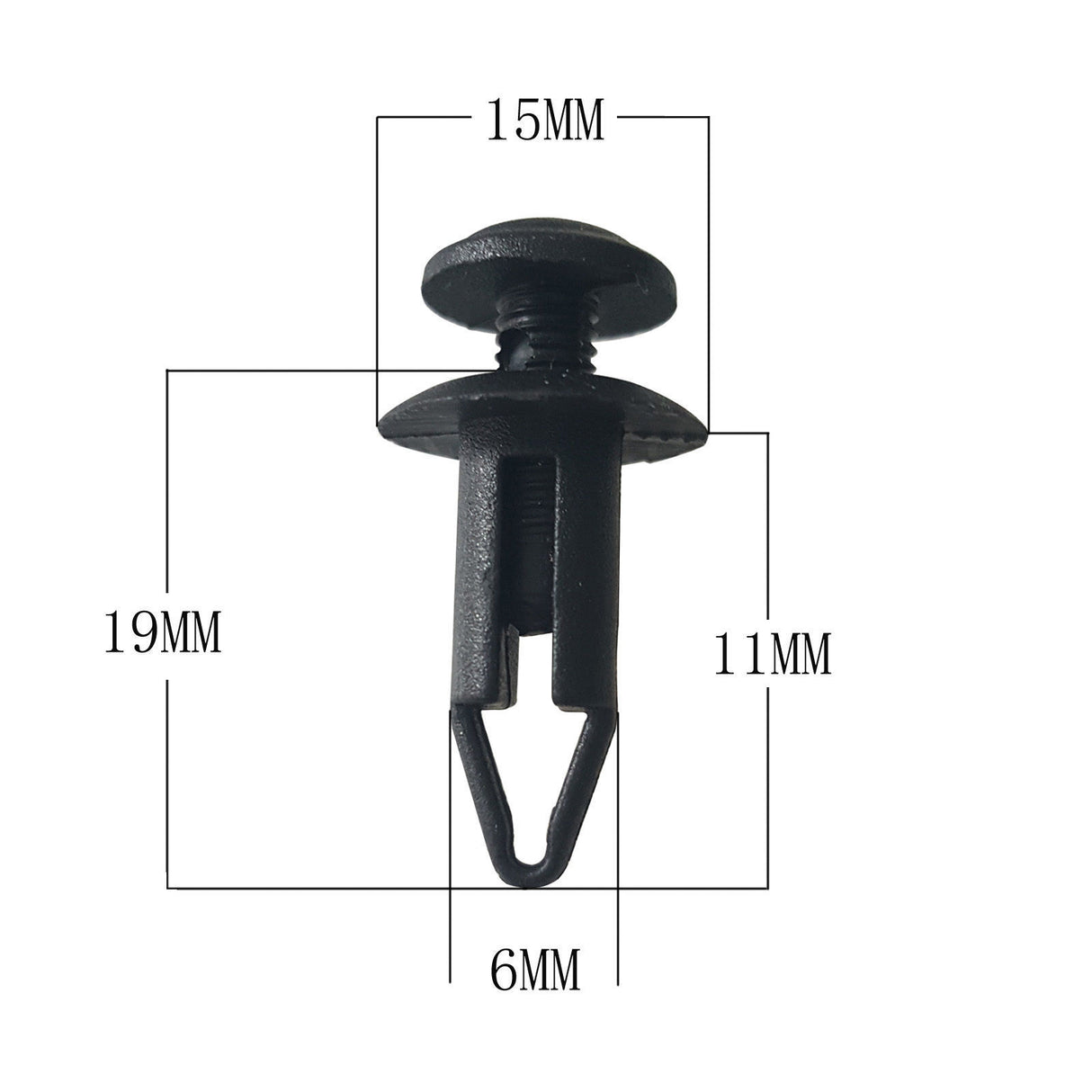 Scrivet Clip 6mm Radiator Cowl Inner Guard Air Intake Pipe Stone Tray 100pcs CLIP-FD003 - Machter
