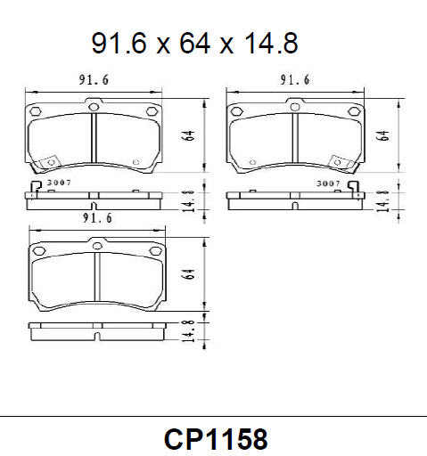Ceramic Brake Pads CP1158 (DB1158) - Premier Performance Auto Parts
