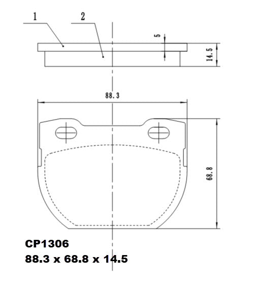 Ceramic Brake Pads CP1306 (DB1306) - Premier Performance Auto Parts