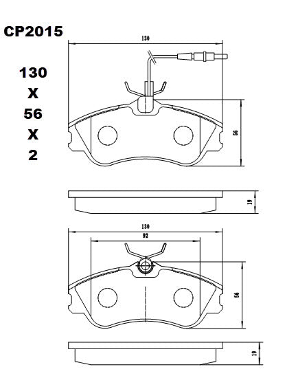 Ceramic Brake Pads CP2015 (DB2015) - Premier Performance Auto Parts