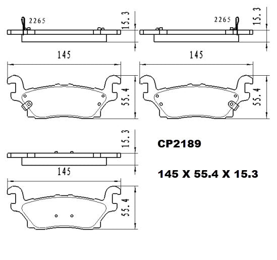 Ceramic Brake Pads CP2189 (DB2189) - Premier Performance Auto Parts | Universal Auto Spares