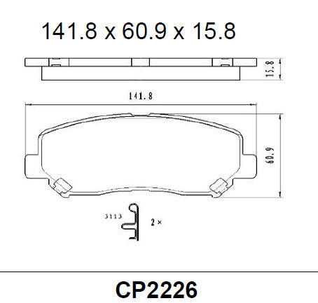 Ceramic Brake Pads CP2226 (DB2226) - Premier Performance Auto Parts | Universal Auto Spares
