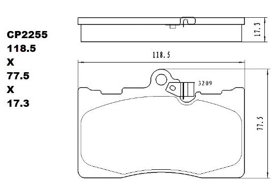 Front Ceramic Brake Pads CP2255 (DB2255) - Premier Performance Auto Parts
