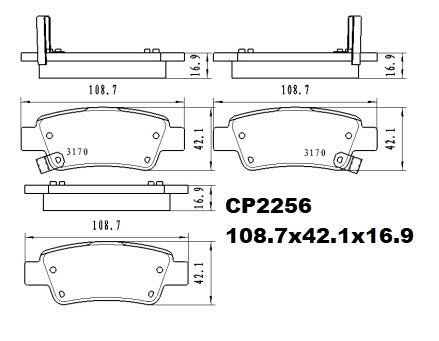 Ceramic Brake Pads CP2256 (DB2256) - Premier Performance Auto Parts