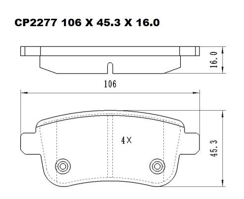 Ceramic Brake Pads CP2277 (DB2277) - Premier Performance Auto Parts