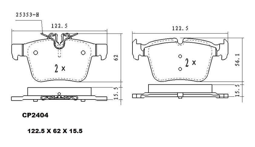 Ceramic Brake Pads CP2404 (DB2404) - Premier Performance Auto Parts