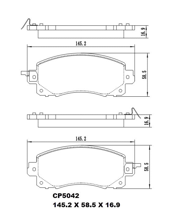 Ceramic Brake Pads CP2480 (DB2480 / CP5042) - Premier Performance Auto Parts | Universal Auto Spares