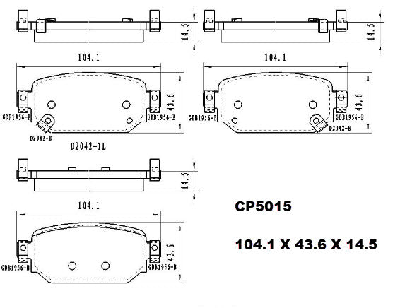 Rear Ceramic Brake Pads CP2495 (DB2495) - Premier Performance Auto Parts
