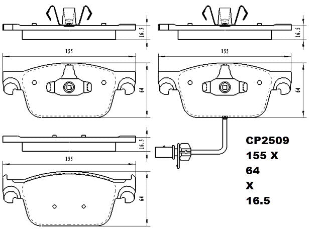 Ceramic Brake Pads CP2509 (DB2509) - Premier Performance Auto Parts