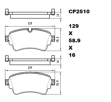 Ceramic Brake Pads CP2510 (DB2510) - Premier Performance Auto Parts