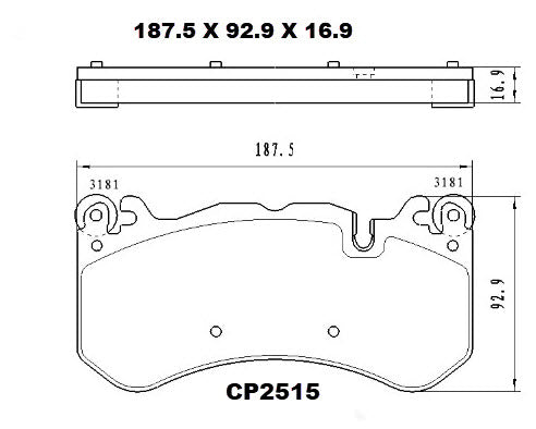Ceramic Brake Pads CP2515 (DB2515 / CP5000) - Premier Performance Auto Parts