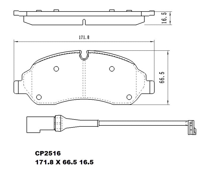 Ceramic Brake Pads CP2516 (DB2516) - Premier Performance Auto Parts