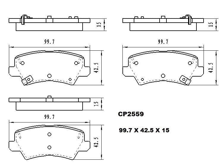 Ceramic Brake Pads CP2559 (DB2559 / CP5005) - Premier Performance Auto Parts