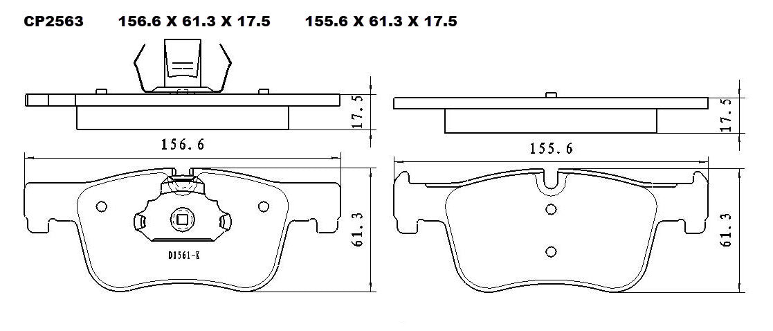 Ceramic Brake Pads CP2563 (DB2563) - Premier Performance Auto Parts