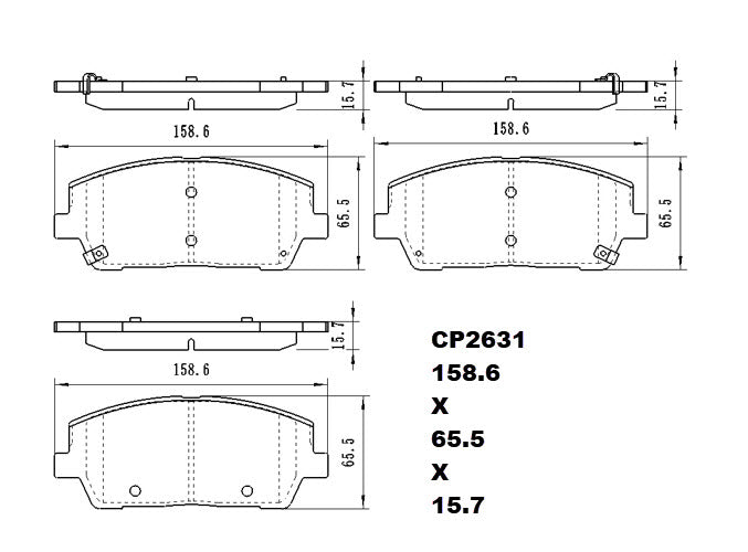 Ceramic Brake Pads CP2631 (DB2631) - Premier Performance Auto Parts