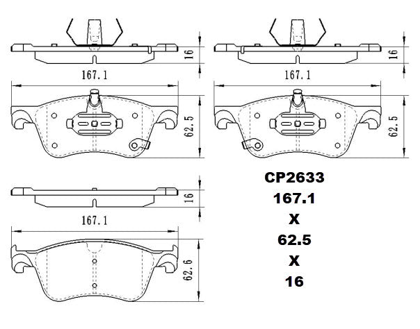 Ceramic Brake Pads CP2633 (DB2633) – Premier Performance Auto Parts