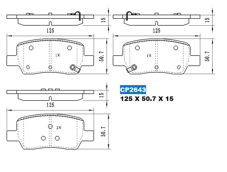 Ceramic Brake Pads CP2643 (DB2643) – Premier Performance Auto Parts