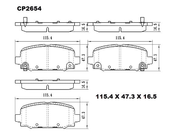 Ceramic DB2654 Brake Pads DB2654 CP2654 - Premier Performance Auto Parts | Universal Auto Spares