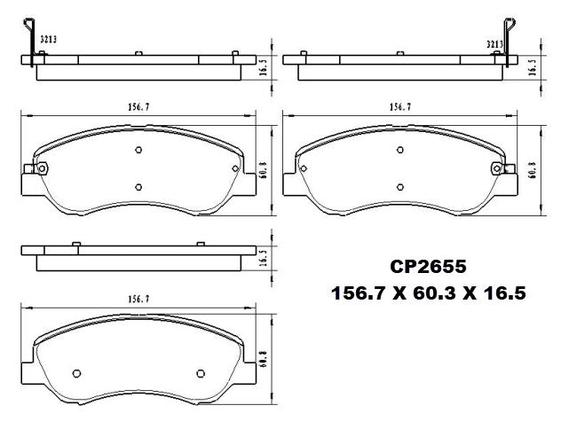 Ceramic Brake Pads CP2655 (DB2655) – Premier Performance Auto Parts