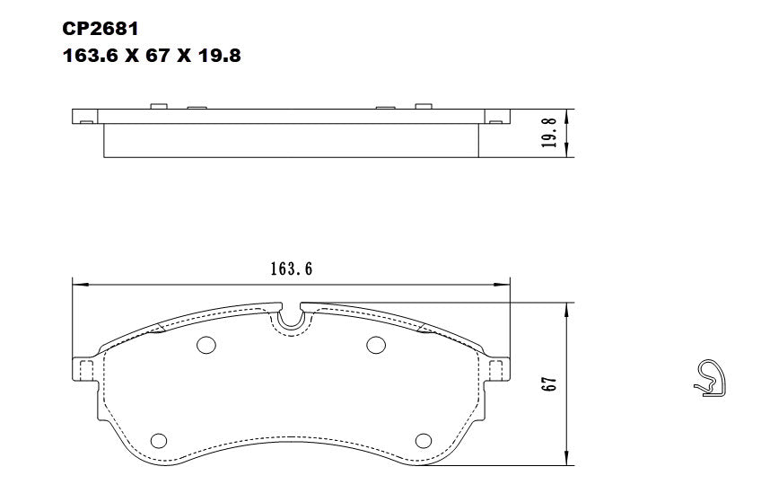 Ceramic Brake Pads CP2681 (DB2681) - Premier Performance Auto Parts