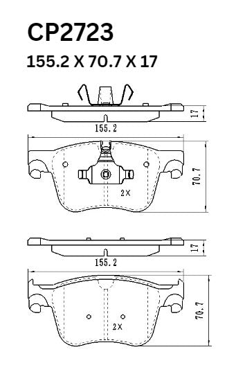 Ceramic Brake Pads CP2723 (DB2723) – Premier Performance Auto Parts