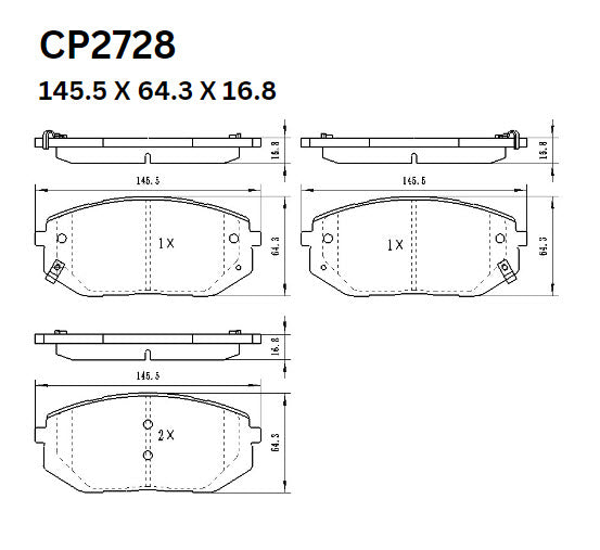 Ceramic DB2728 Brake Pads DB2728 CP2728 - Premier Performance Auto Parts | Universal Auto Spares