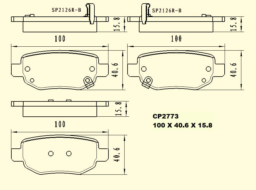 Ceramic DB2771 Brake Pads DB2771 CP2771 - Premier Performance Auto Parts | Universal Auto Spares