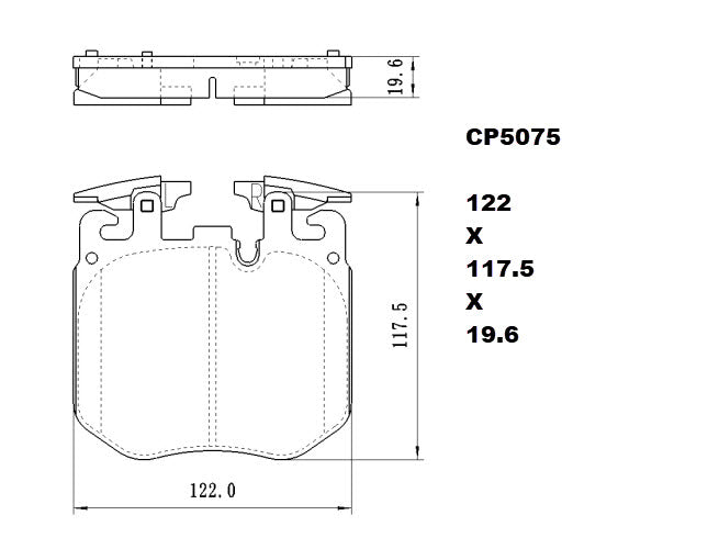 Ceramic Brake Pads CP2562 (DB2562 / CP5075) - Premier Performance Auto Parts | Universal Auto Spares