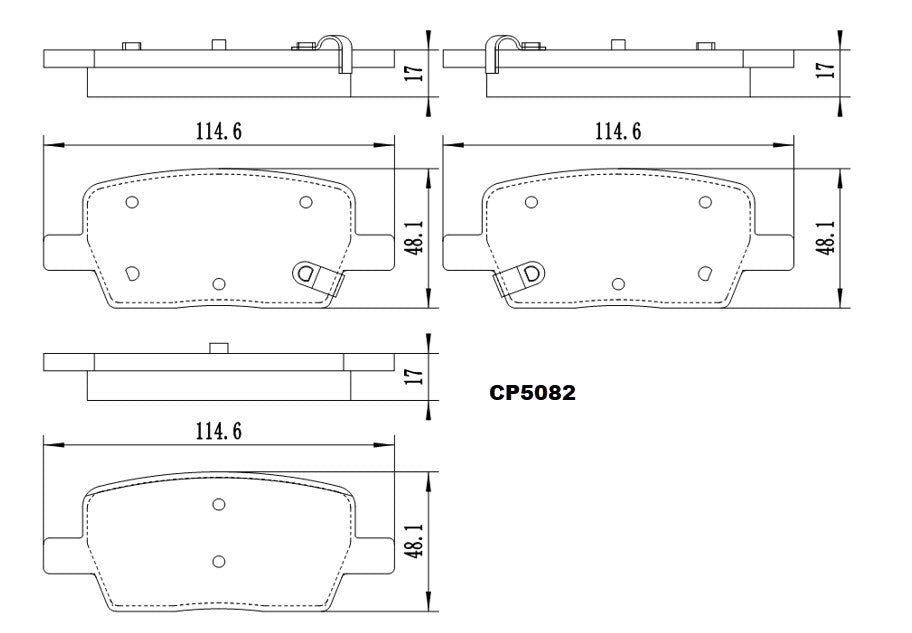 Ceramic Brake Pads CP5082 - Premier Performance Auto Parts | Universal Auto Spares