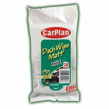Dash Wipes Matt XL Hang Pack of 20 Fresh Apple Fragrance - CarPlan