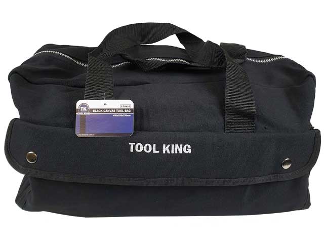 Canvas Tool Bag 450 x 150 x 200mm M/Zip - Tool King
