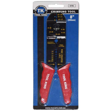 Crimping Tool Standard 8" Vinyl Grip - Tool King | Universal Auto Spares