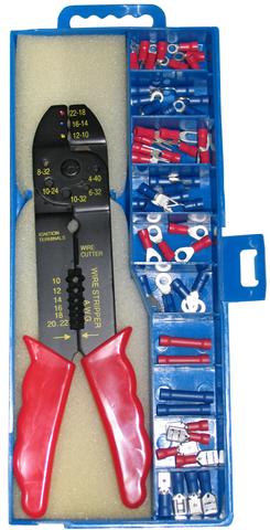 Crimping Tool With 60 Assorted Insulated Terminals - Tool King | Universal Auto Spares